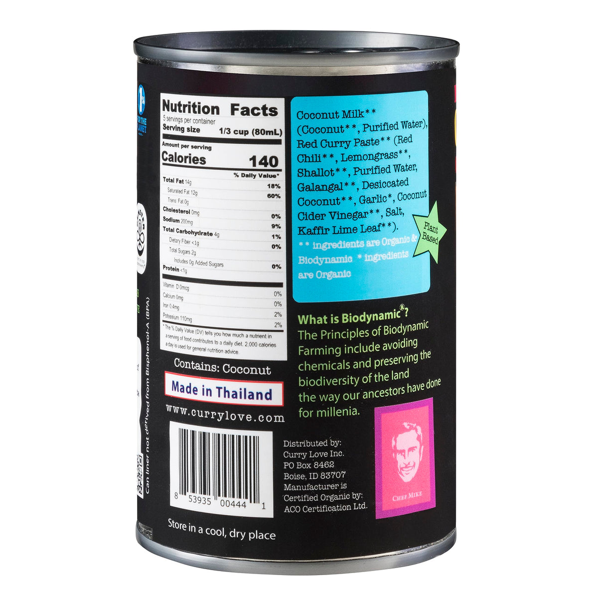 Biodynamic & Organic Red Thai Curry Sauce | Case Of 6 X 13.5 Fl Oz Cans
