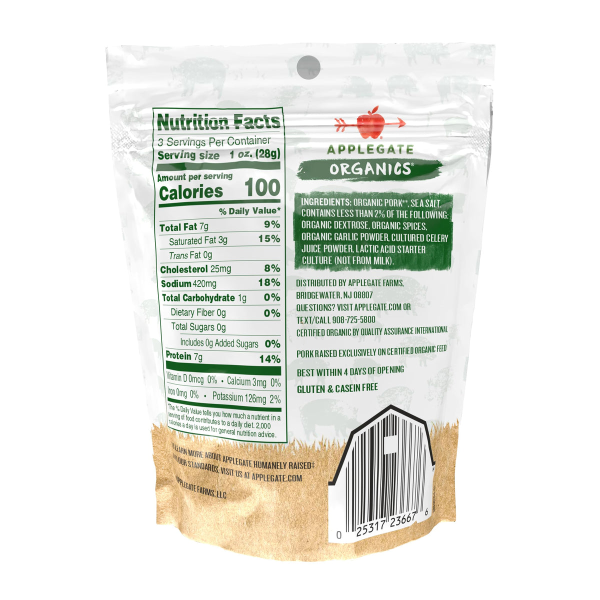 Organic Uncured Genoa Salami Bites