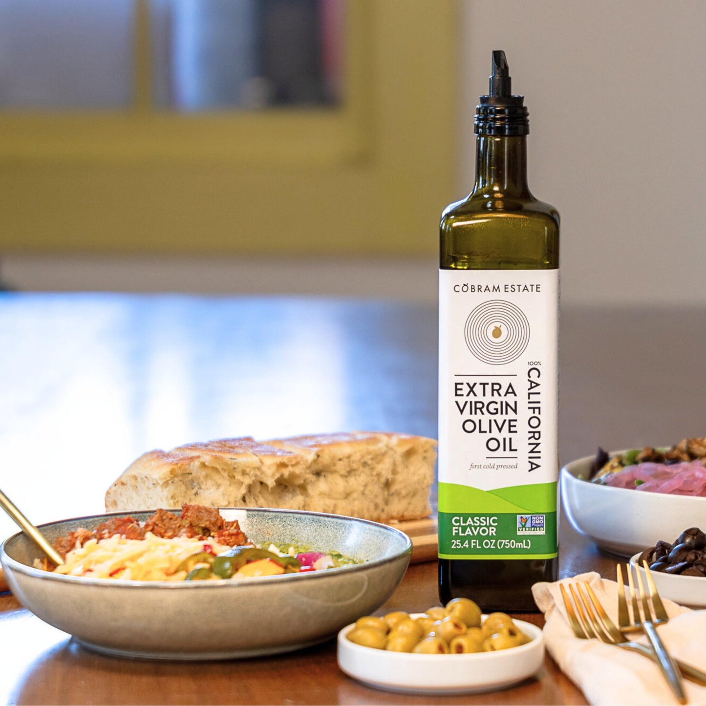 Cobram Estate Extra Virgin Olive Oil, 100% California, First Cold Pressed, 750ml, Non-GMO, Keto Friendly, High in Antioxidants