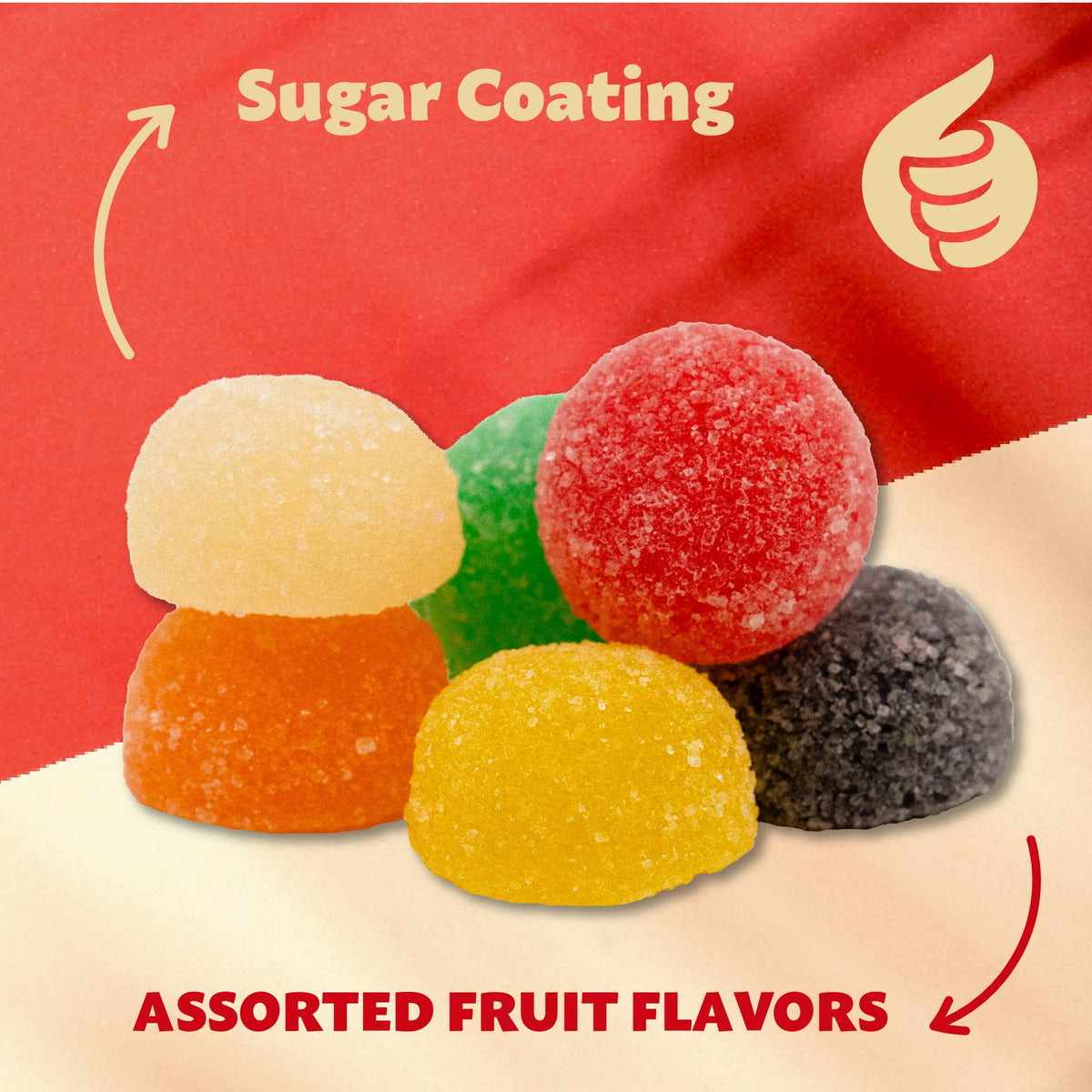 Giant Gum Drops Jelly Candy, Assorted Fruit And Licorice Flavors, 2-Pound Pack