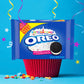 Oreo Birthday Cake Creme Chocolate Sandwich Cookies, Family Size, 17 Oz