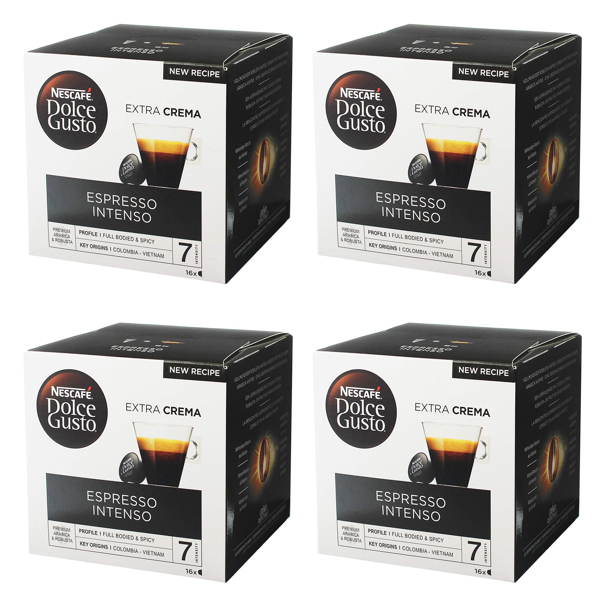 NESCAFÉ DOLCE GUSTO Espresso Intenso Coffee Capsules, 16 Count (Pack of 4), Model DG0162