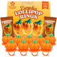 Sweetzo Pumpkin Lollipop Rings - Orange-Flavored Halloween Candy, 24 Count, Individually Wrapped for Parties and Goodie Bags