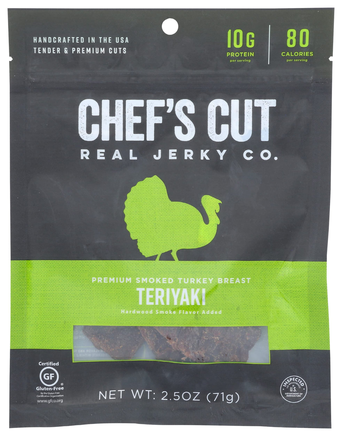 Chefs Cut Real Turkey Jerky Original Recipe, 2.5 Ounce