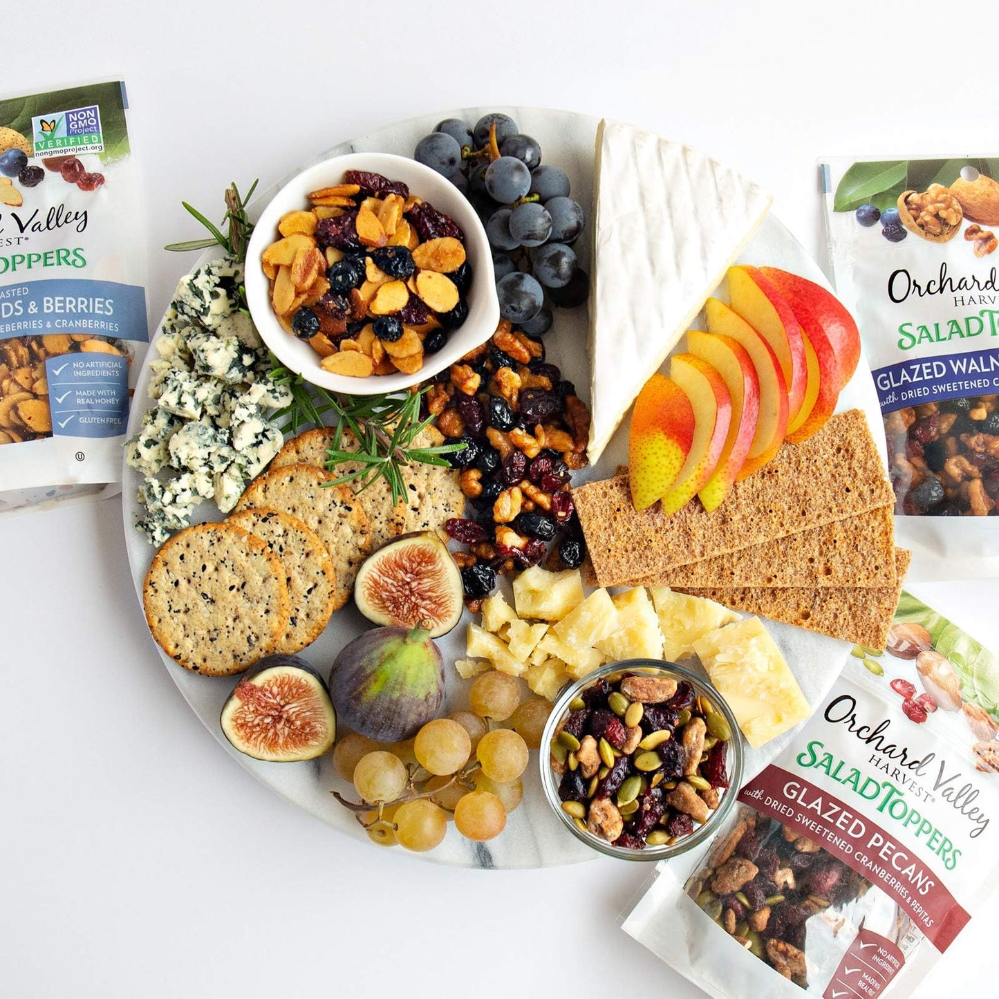Orchard Valley Harvest Salad Toppers Glazed Walnuts and Berries, 0.85 Ounce Bags (Pack of 15), Salad Toppings, Non-GMO, No Artif