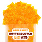 Butterscotch Hard Candy - 2 Pound Bulk Pack (About 165 Count) - Individually Wrapped Yellow Candies - Classic Butter Scotch Disc