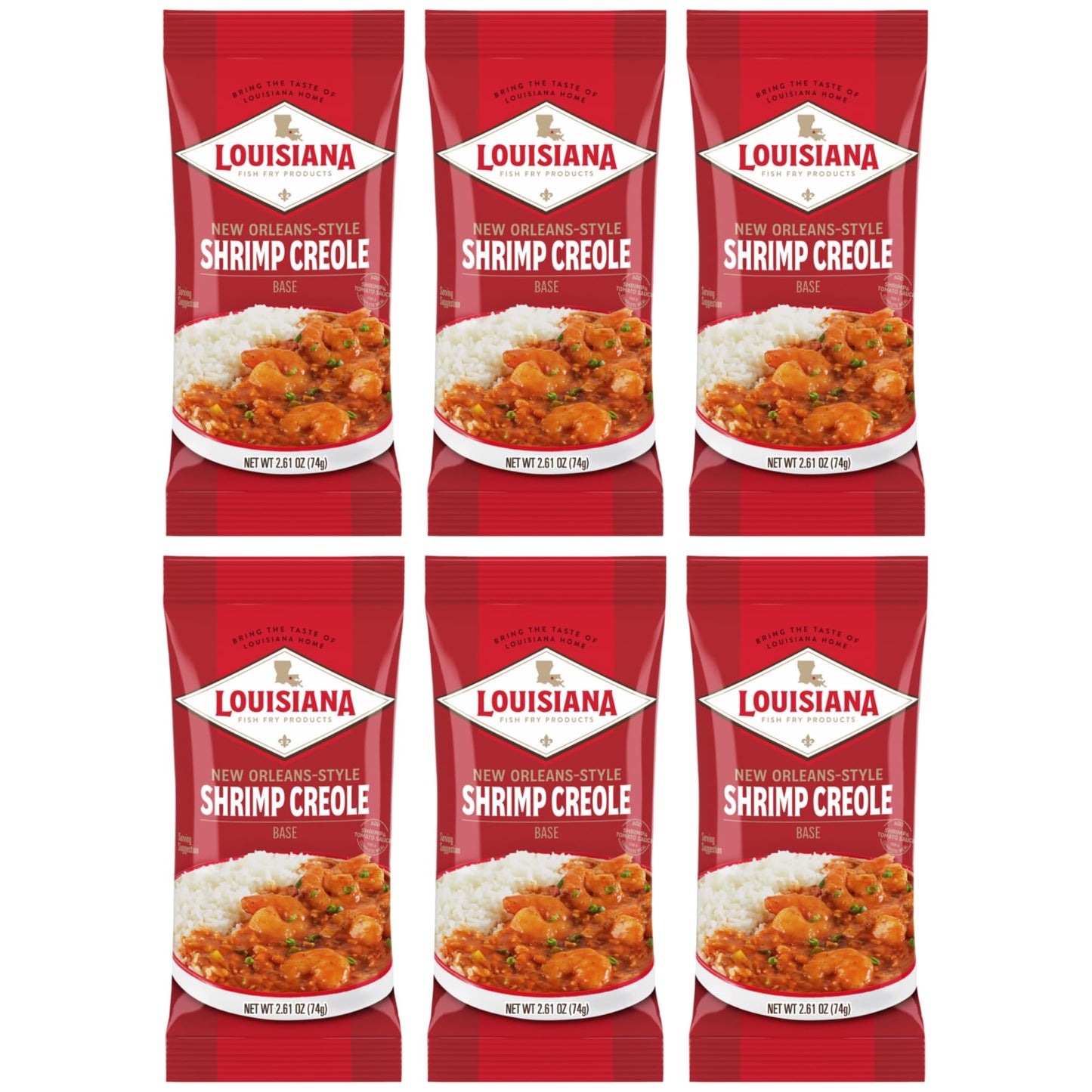 Louisiana New Orleans Style Shrimp Creole Base, 2.61oz (Pack of 6) - Classic New Orleans Flavor - Bring the Taste of Louisiana H