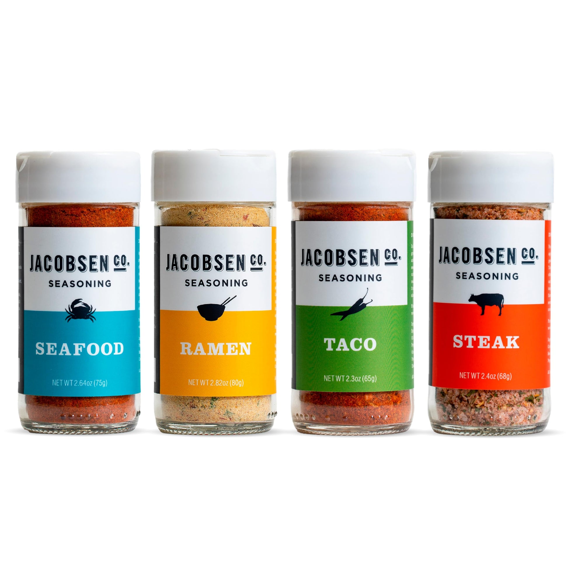 Jacobsen Salt Co. Seasoning Variety Pack - Sea Salt Soy-Free, Non-GMO, Gourmet Seasonings and Spices for Cooking, Made in USA, R