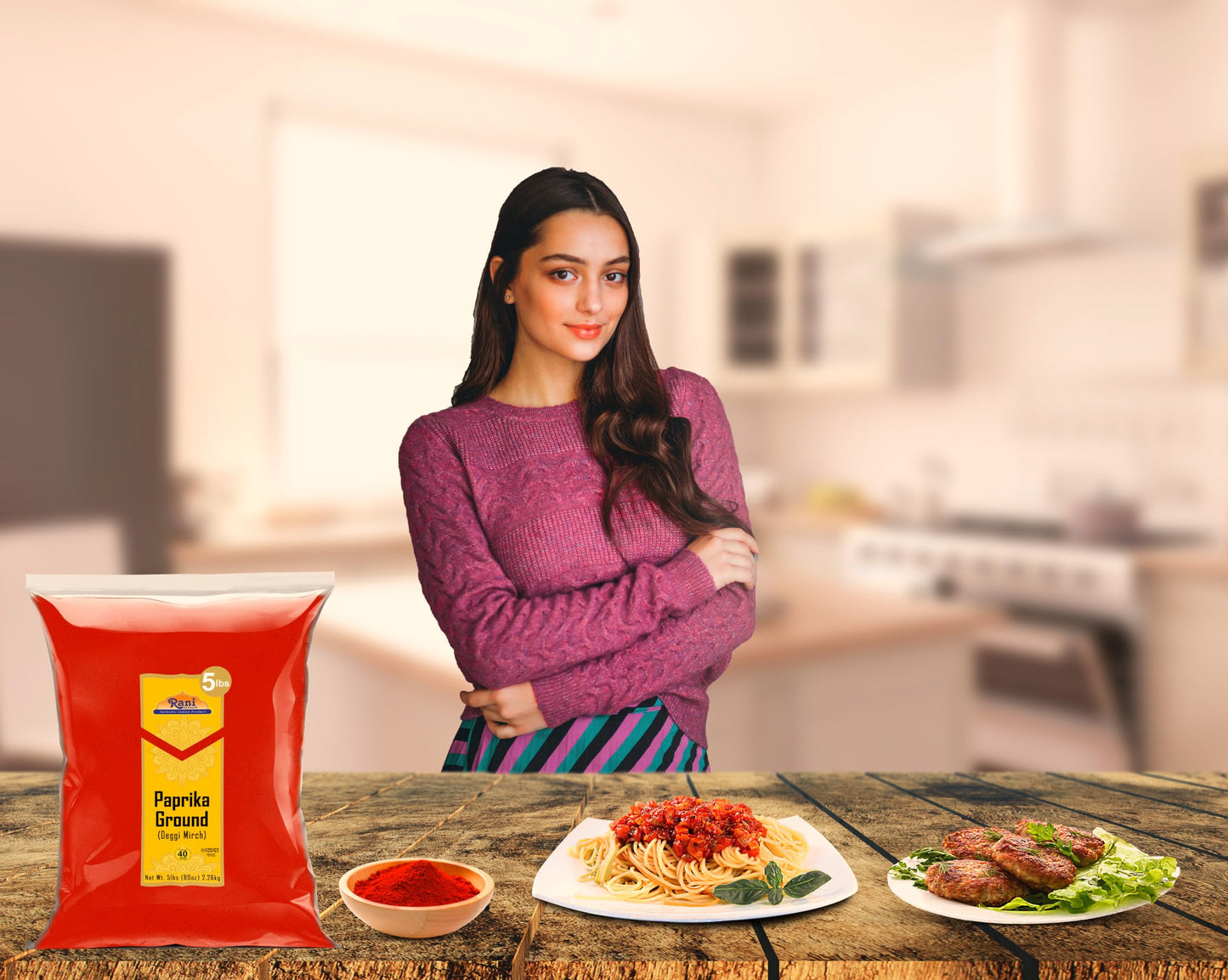 Rani Paprika (Deggi Mirch, Low Heat) Spice Powder, Ground 80Oz (5Lbs) 2.27Kg Bulk ~ All Natural, Salt-Free | Vegan | No Colors |