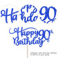 Rssta i 90th Birthday Cake Topper, Glitter Number 90, Deep Blue, Paper Decoration for Anniversary Party Supplies