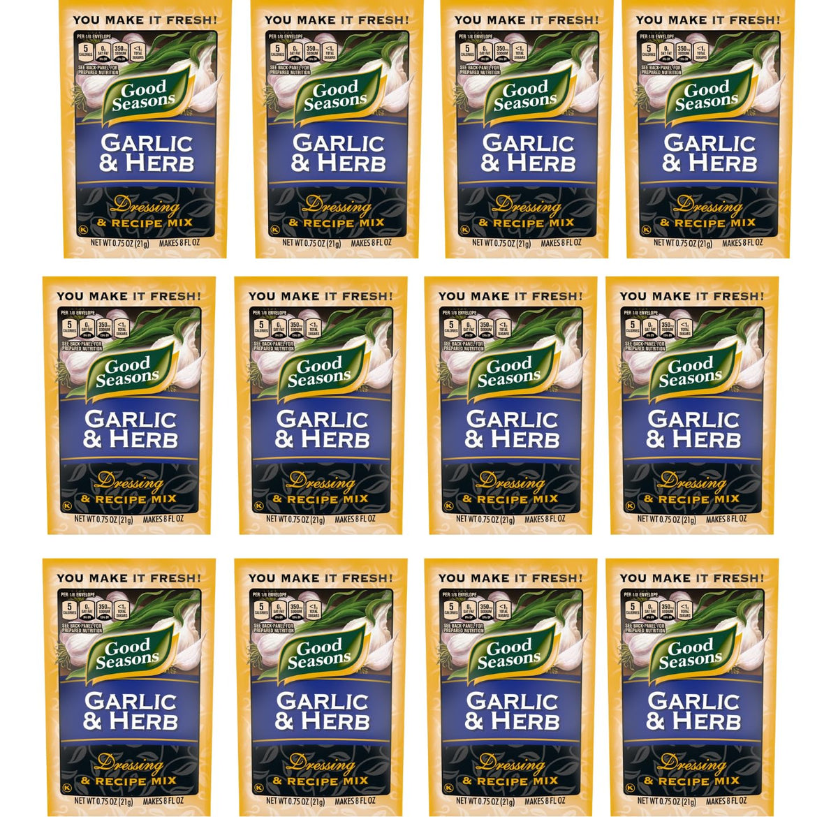 Good Seasons Garlic & Herb Dressing & Recipe Mix, 0.75 Oz