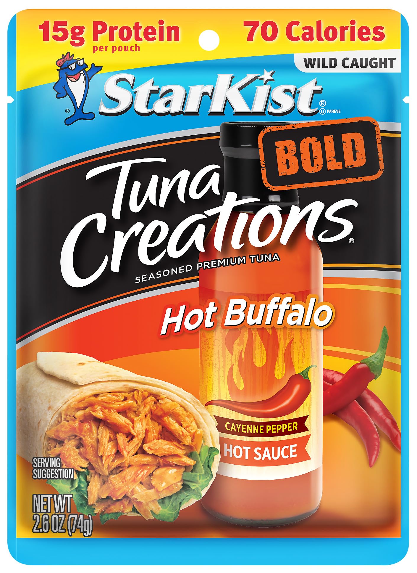 Starkist Tuna Creations Bold Hot Buffalo Style, 2.6 Oz, Pack Of 24