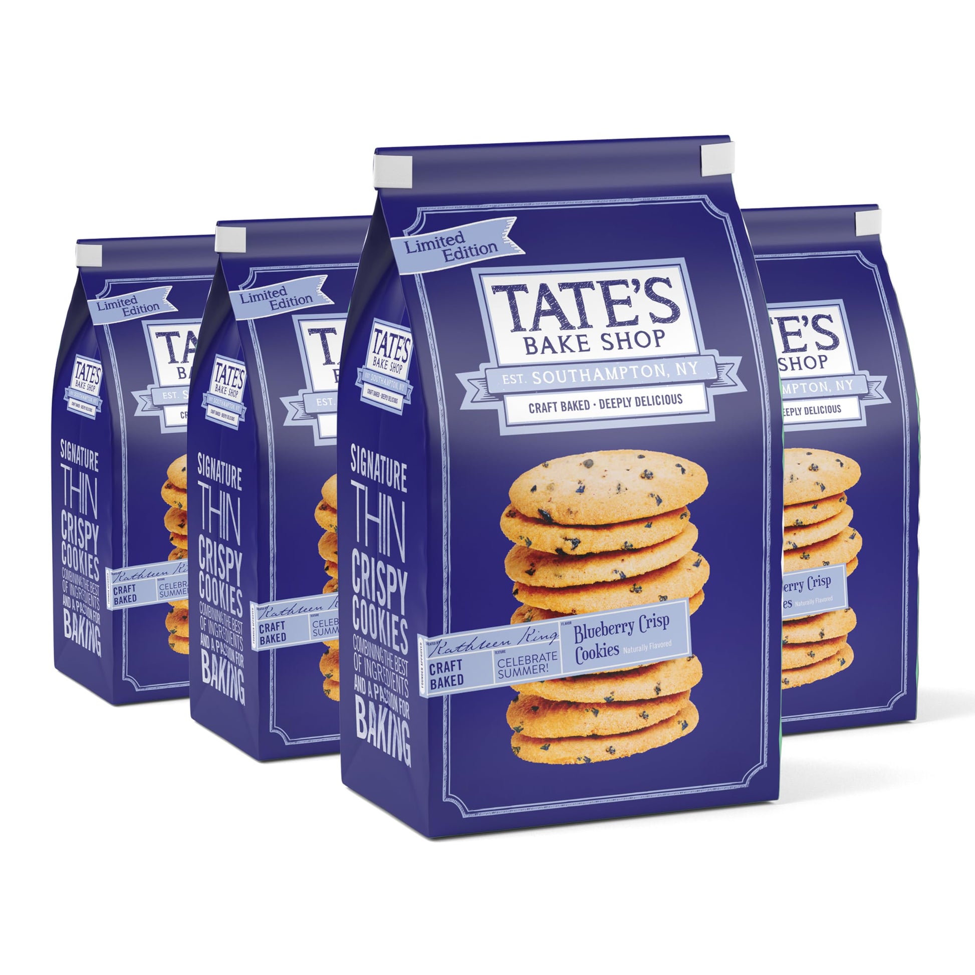 TateS Bake Shop Blueberry Crisp Cookies  Special Release  4-7 Oz Bags