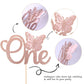 Rssta i Butterfly Cake Topper, Rose Gold Glitter, Baby Shower & 1st Birthday Party Decorations, Model XM021-Rose Gold