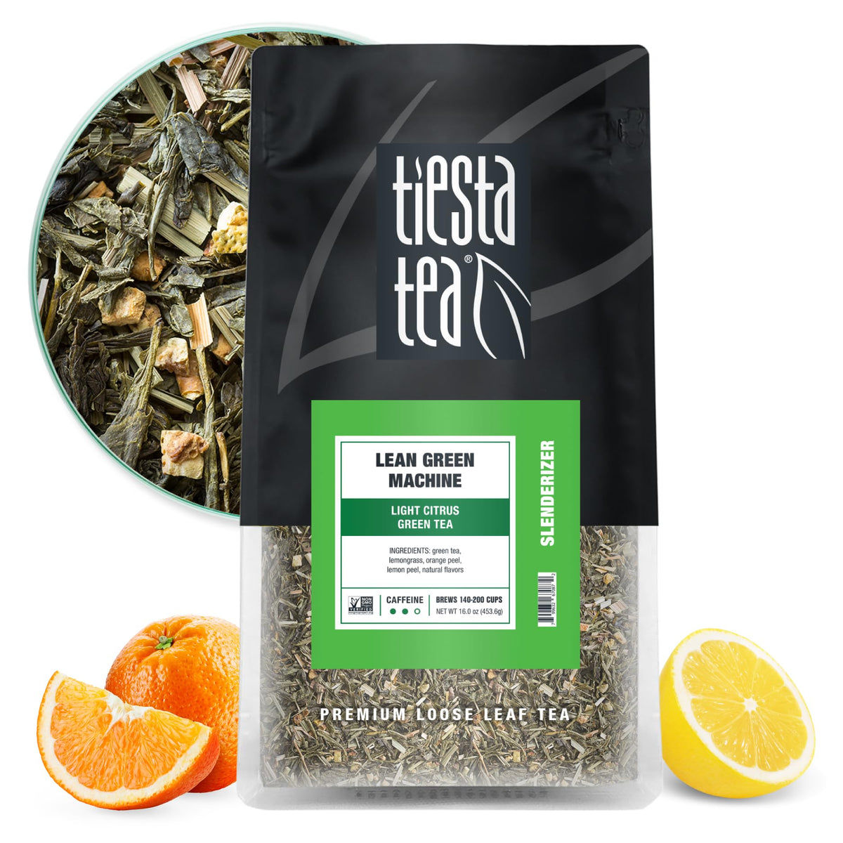 Tiesta Tea - Lean Green Machine | Light Citrus Green Tea | Premuim Loose Leaf Tea Blend | Medium Caffeinated Green Tea | Make Ho