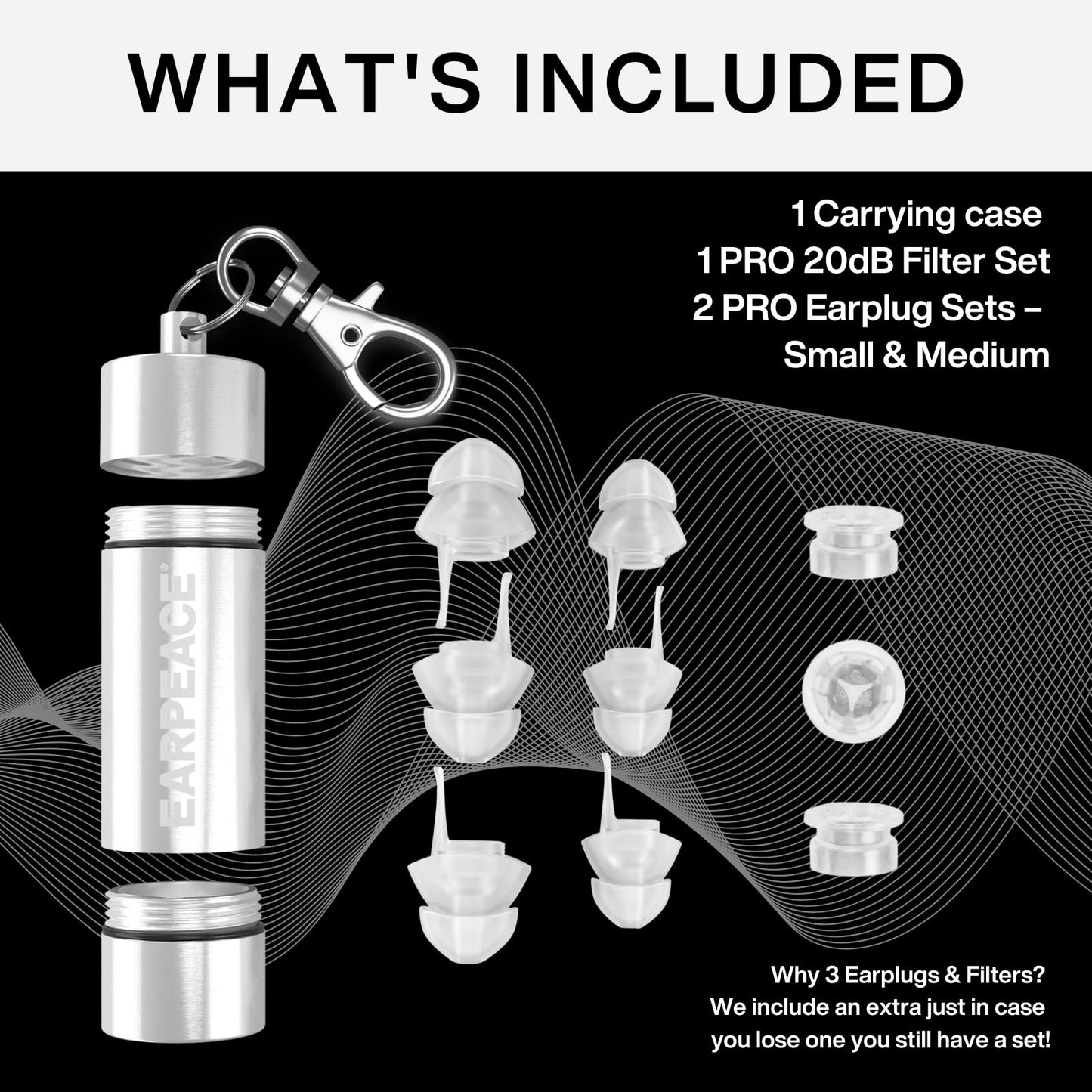Earpeace Music Pro - Concert Ear Plugs - High Fidelity Ear Plugs For Concerts - Noise Canceling Musicians Ear Plugs - Reusable -