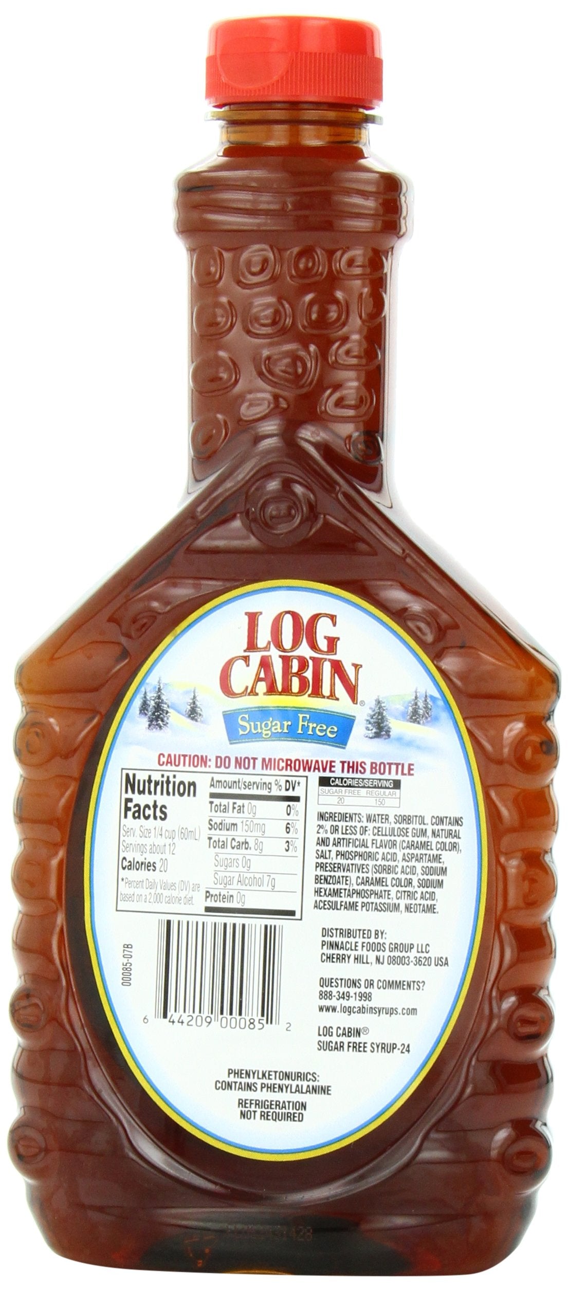 Log Cabin Sugar Free Syrup, 24 Fl Oz (Pack Of 4)