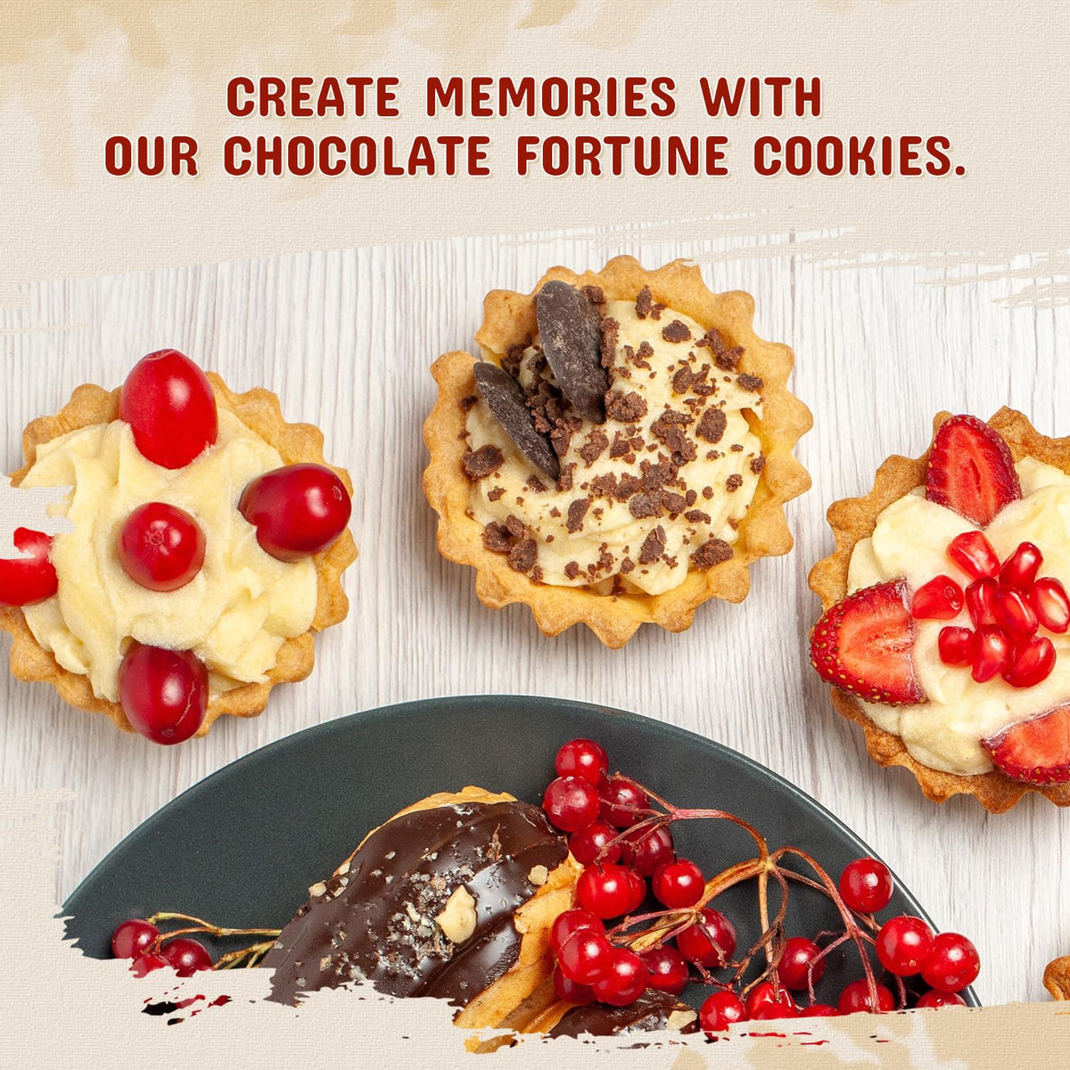 52USA Chocolate Fortune Cookies, 25 Individually Wrapped Fresh Cookies, Bulk Pack
