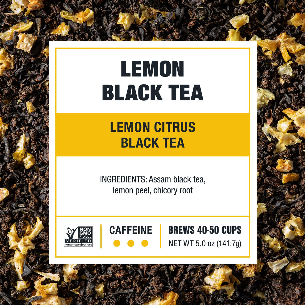 Tiesta Tea Lemon Black Tea - Loose Leaf, High Caffeinated, 5oz Tin, Brews Up to 50 Cups