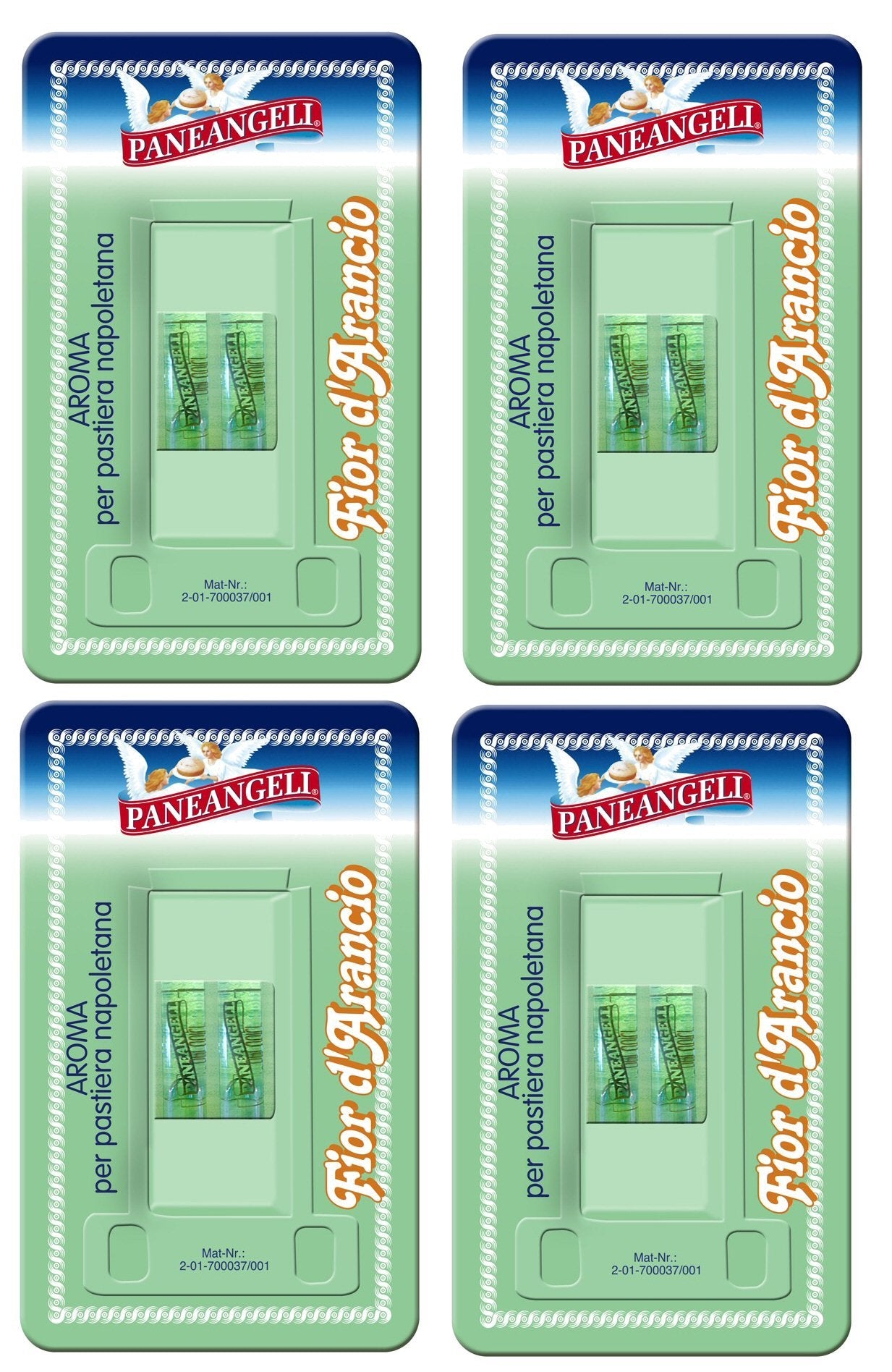 Paneangeli Flower of Orange Aroma for Pastry, 2 ml vials, Pack of 4, Italian Import