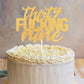 LINGBOOM Gold Glitter Cake Toppers for 39th Birthday Party Decorations, 39 Size