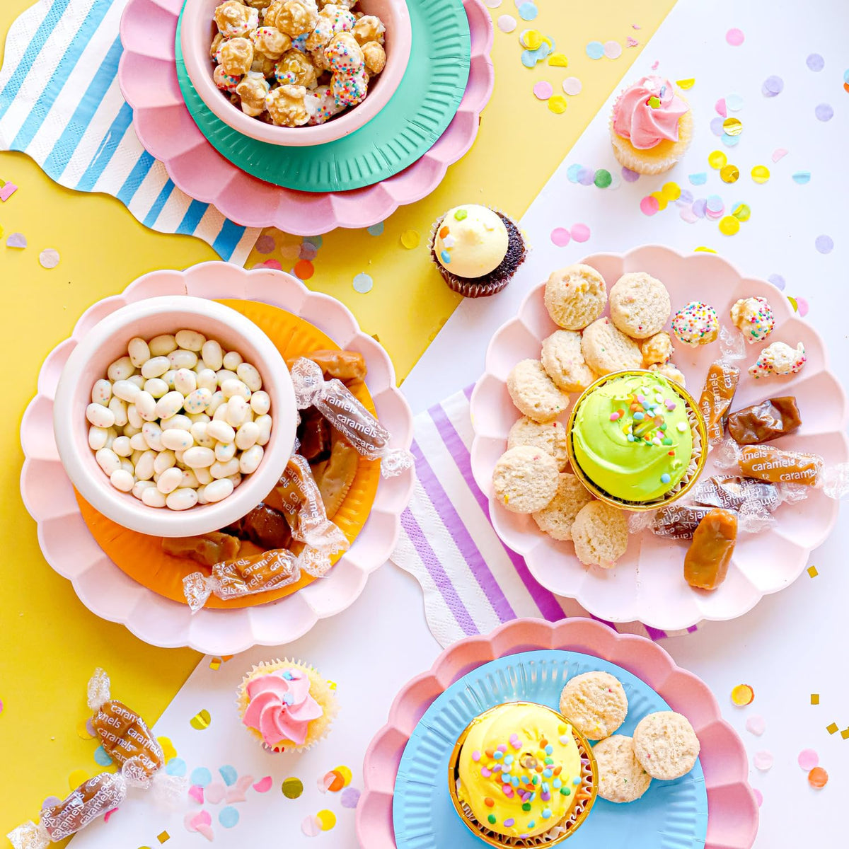 Birthday Gift Basket | Popcorn, Sweets, Candy, Cake Flavors | Tin Spins, Plays Music Happy Birthday | Bonnie and Pop