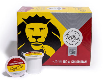 ROYAL CUP SIGNATURE Coffee Capsules - 100% Colombian Medium Roast - 24 Count