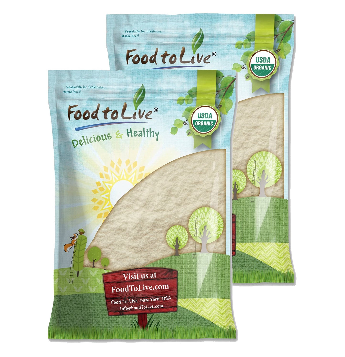 Food to Live Organic Apple Powder, 20 Pounds - Non-GMO, Unsulfured, Raw, Vegan, Bulk, Great for Juices, Smoothies, Yogurts, and 