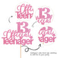 1 PCS 13 Official Teenager Cake Topper Glitter 13th Birthday Cake Pick Decorations for Teen 13th Birthday Party Supplies Pink