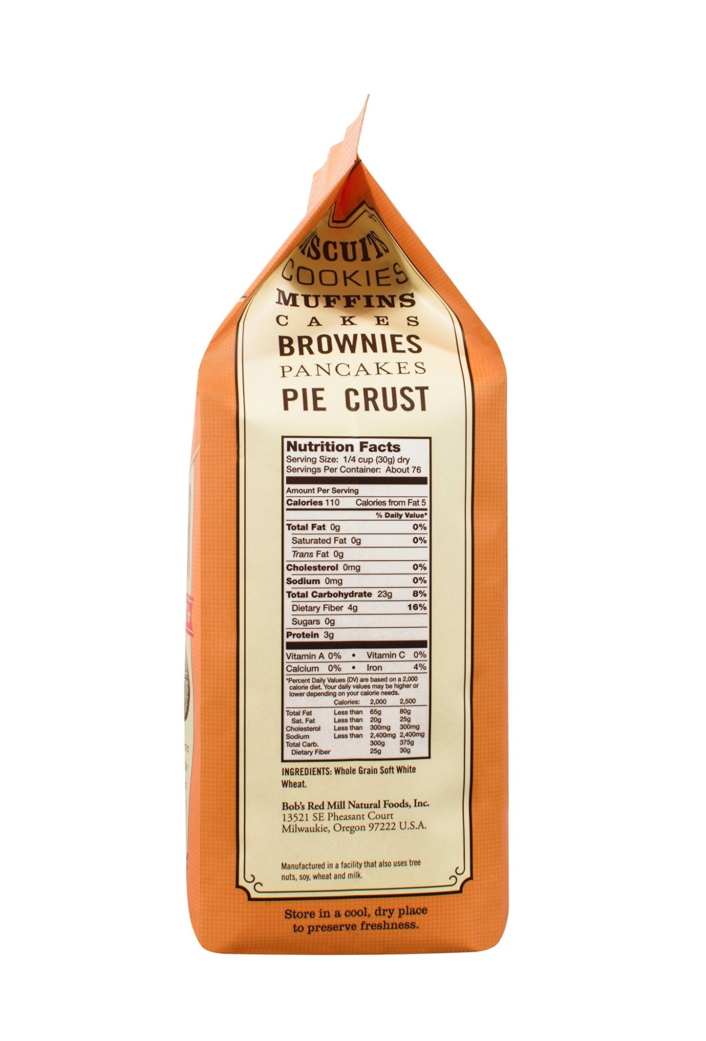 Bobs Red Mill Pastry Flour Whole Wheat - 5 lb