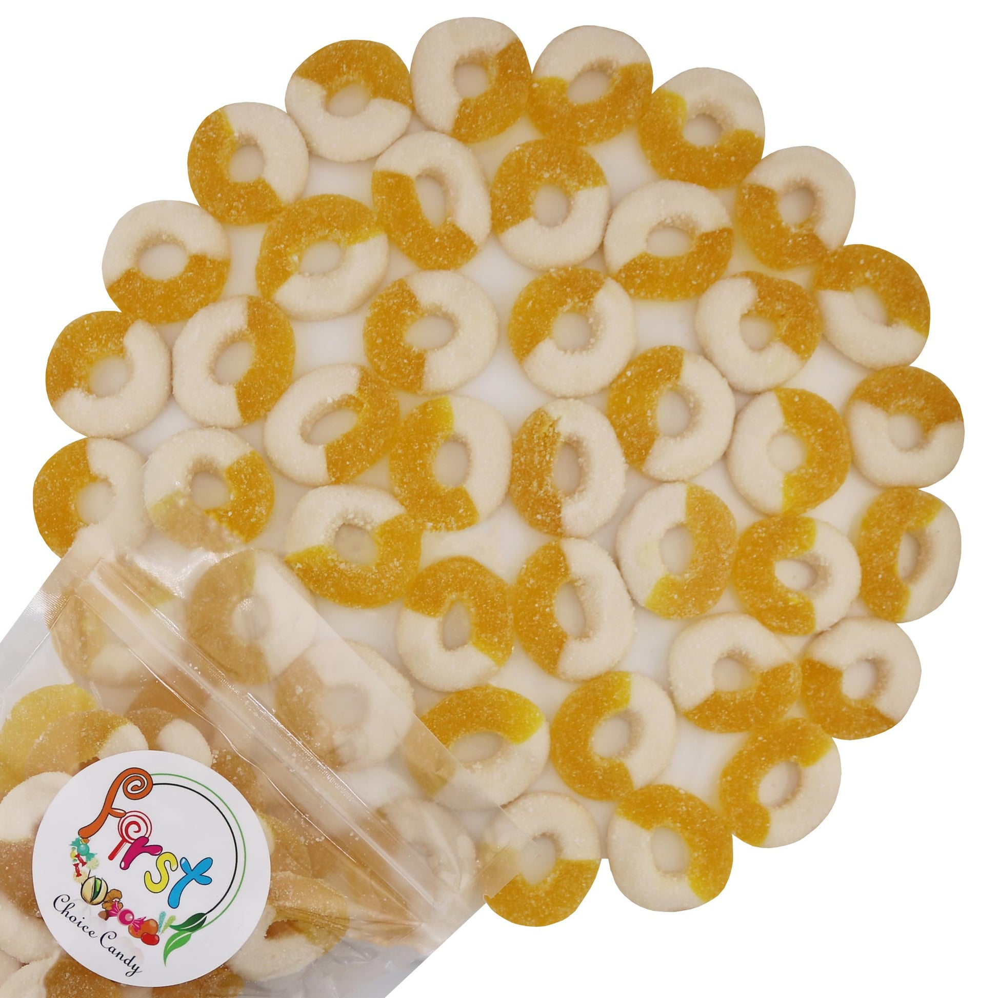 FirstChoiceCandy Gummy Rings (1 Pound (Pack of 1), Pineapple)