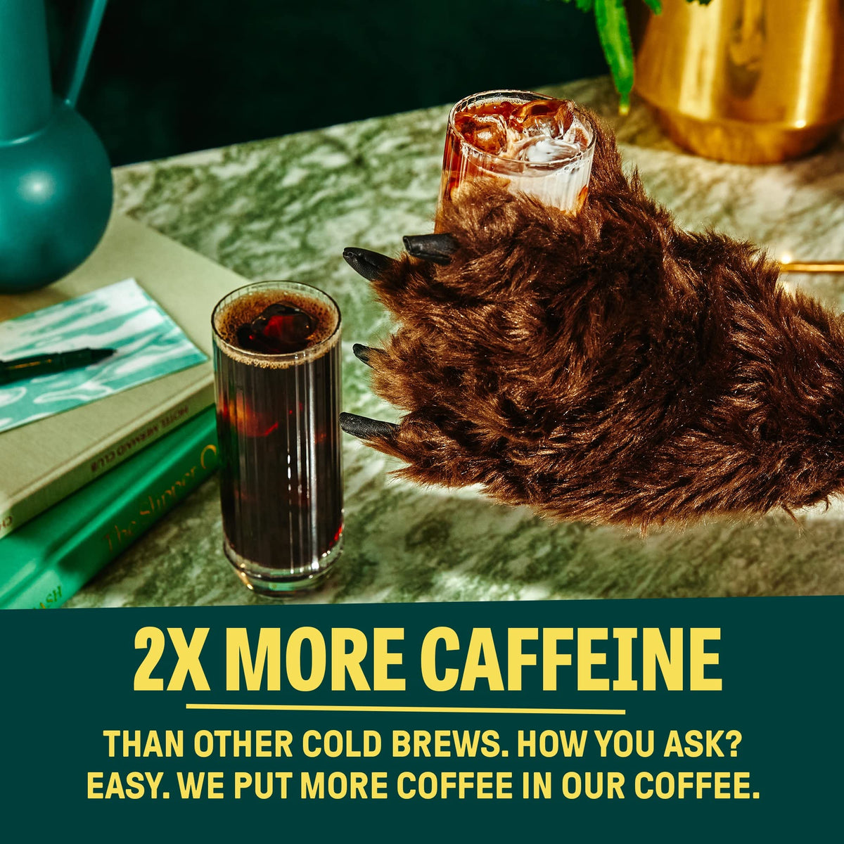Wandering Bear Extra Strong Organic Cold Brew Coffee, Variety Pack, 32 Fl Oz, 3 Pack - Straight Black, Vanilla, & Mocha - Ready