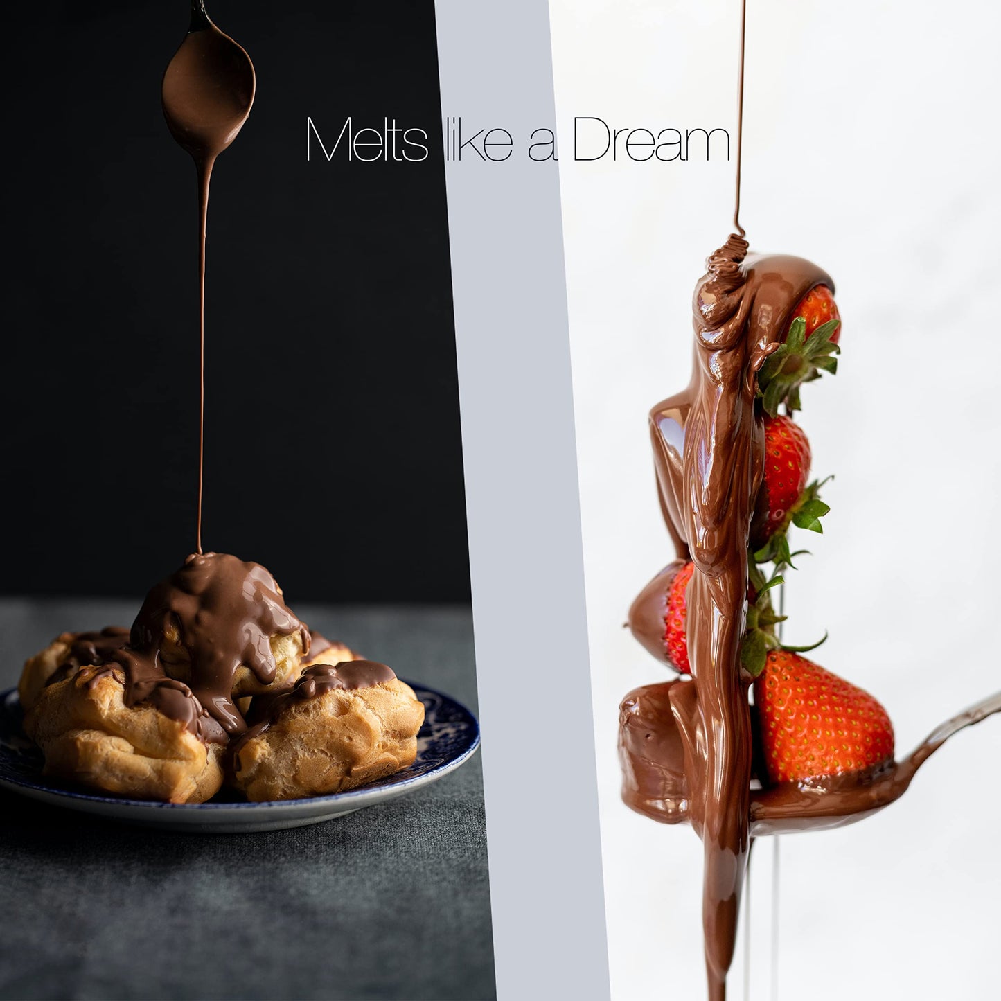 Premium Italian Melting Chocolate Candy Melts 5 Lbs | Only 5 Natural Ingredients | GMO and Gluten Free | Milk DeLuxe Compound Ch