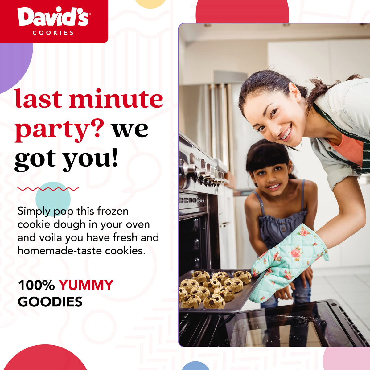 David'S Cookies Preformed Frozen Cookie Dough Gluten Free Chocolate Chip 64 Count