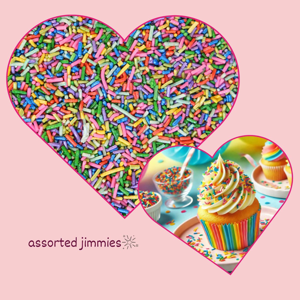 Confect Galaxy Pop Rainbow Sprinkles - Custom Blend Multicolor Jimmies - Edible Cake & Cupcake Decorating Toppings - Vegan, Glut