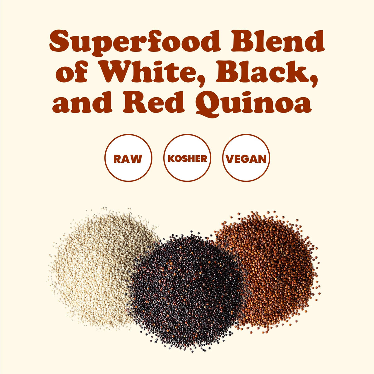 Food To Live Tri-Color Quinoa Grain, 12 Pounds - Blend Of White, Black, And Red Whole Seeds. Pre-Washed And Ready To Cook. A Nut