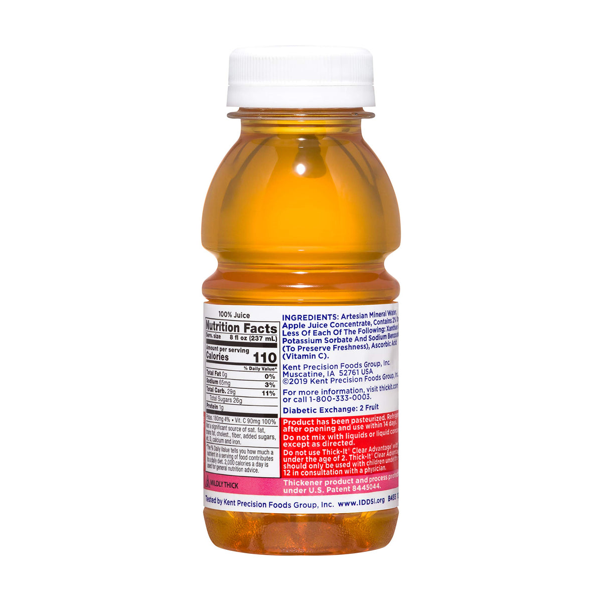 Thick-It Clear Advantage Thickened Apple Juice - Mildly Thick/Nectar, 8 Oz Bottle (Pack Of 24)