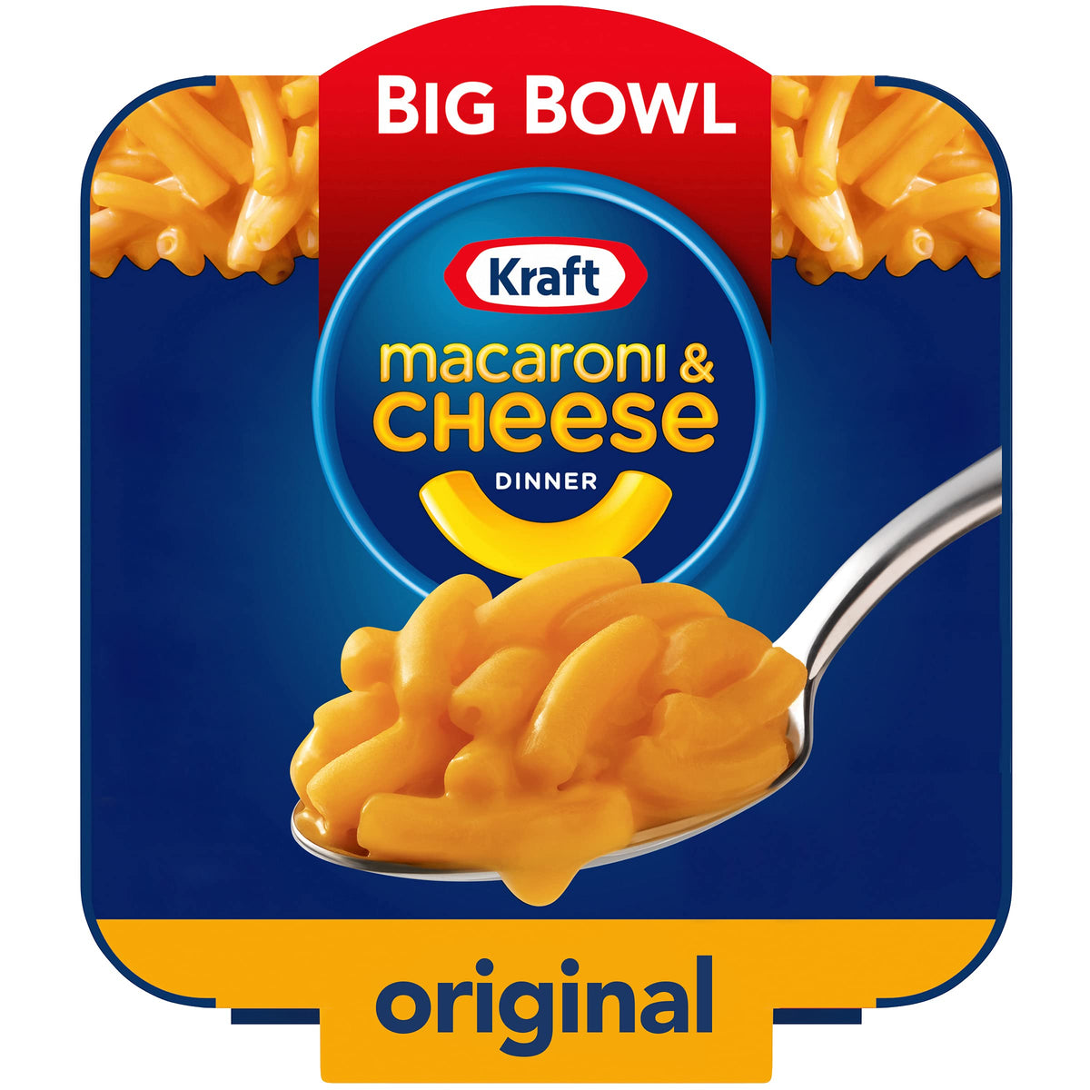 Kraft Original Macaroni And Cheese Easy Microwavable Big Bowl Dinner 3.5 Ounce(Pack of 6)