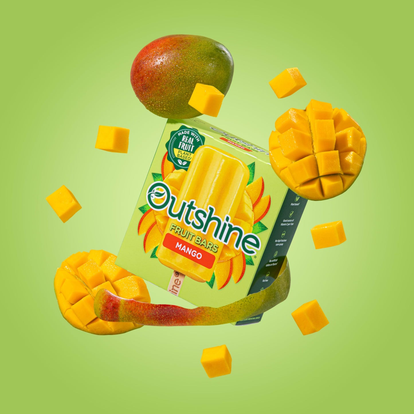 Outshine, Mango Frozen Fruit Bars, 6 count (Pack of 1)