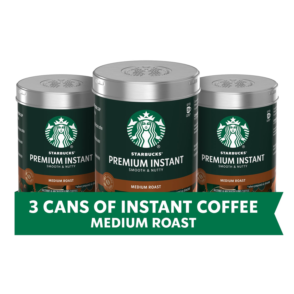 Starbucks Premium Instant Coffee, Medium Roast, 3 Pack, 3.17 Oz Each, 100% Arabica Beans