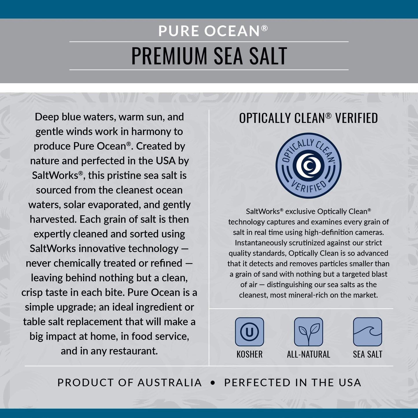 SaltWorks Coarse Grain Pure Ocean Sea Salt, 5 Pound Bag, White Crystals, Model ZJSJRJ