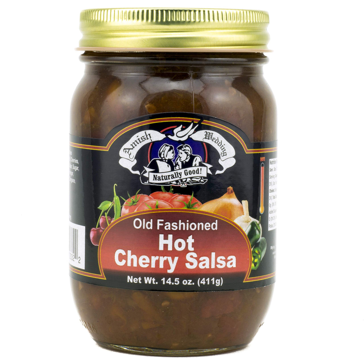 Amish Wedding Hot Cherry Salsa 14.5 Ounces (Pack Of 2)