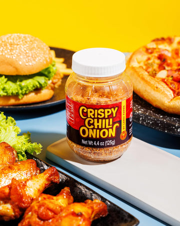 Lamai Farms Crispy Chili Onion - Vegan, Gluten-Free, Medium Spicy, Pack of 2 (4.4 oz each) - Perfect for Ramen, Sushi, Salad, and More!