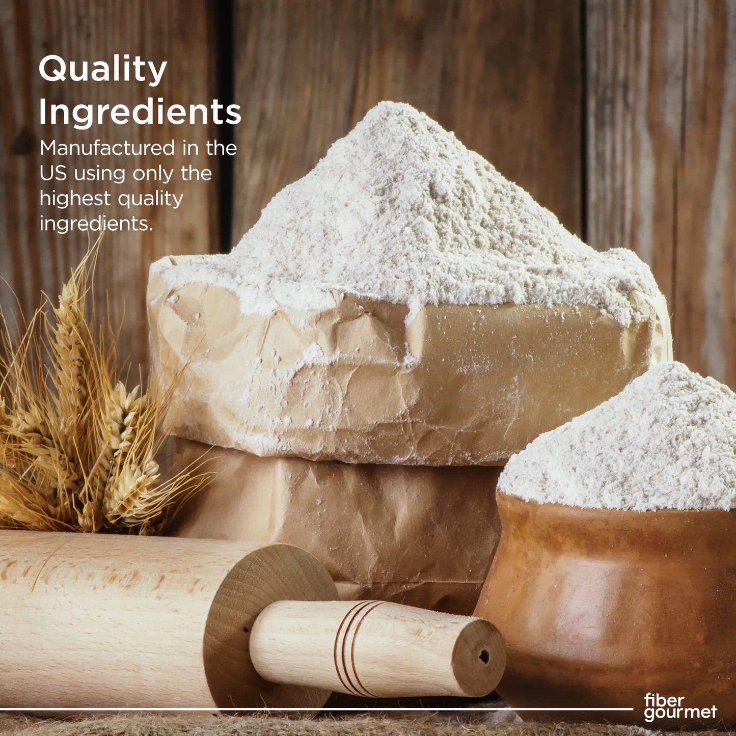 Fiber Gourmet Low Net Carb Flour Blend, Keto Friendly, Non-Gmo, Vegan All-Purpose Flour, 55% Less Calories Compared To White Flo