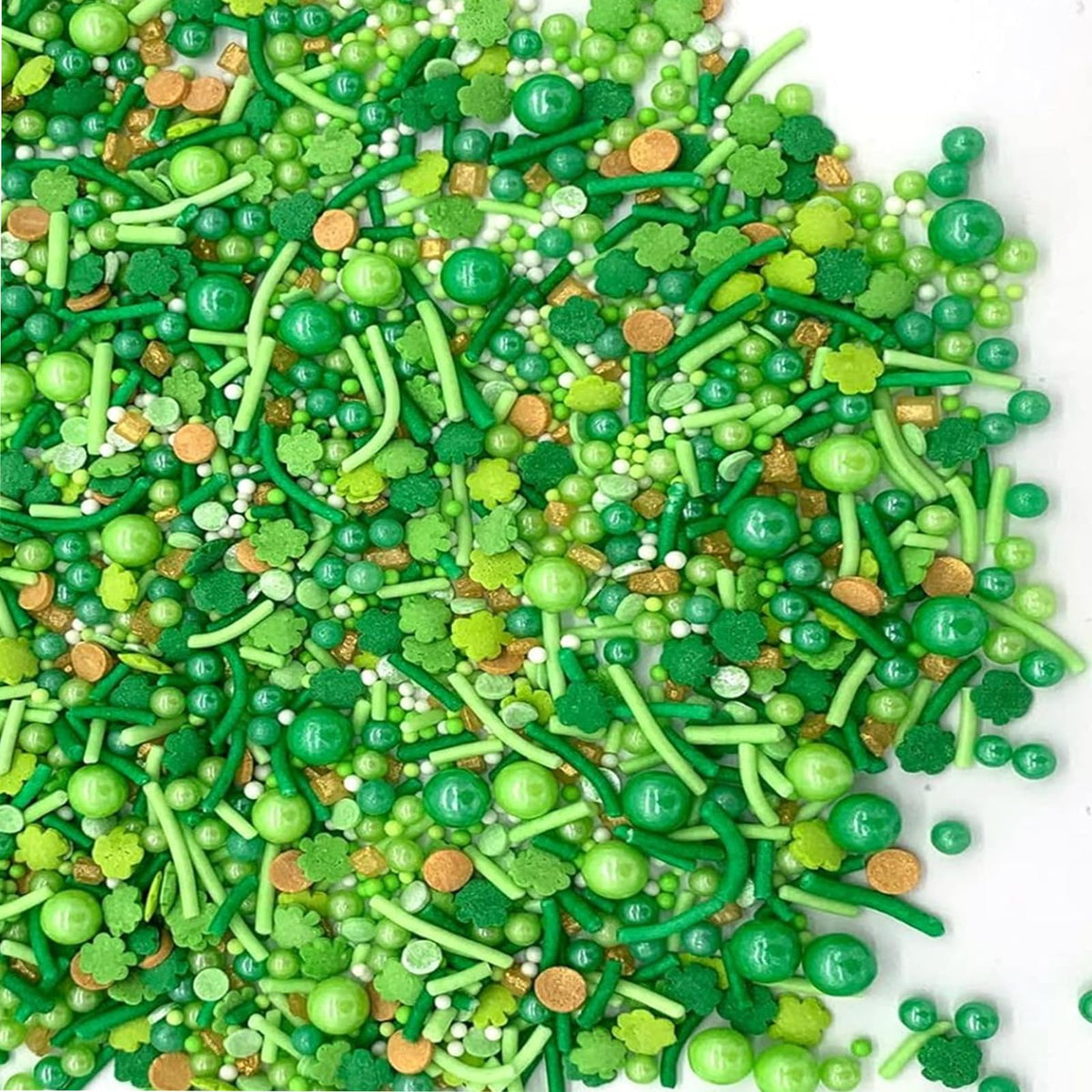 Sentovac St Patricks Day Sprinkles Pearl Edible Candy Sugar Decorations for Cake Cookie Cupcake Topper Baking Decorations St Pat