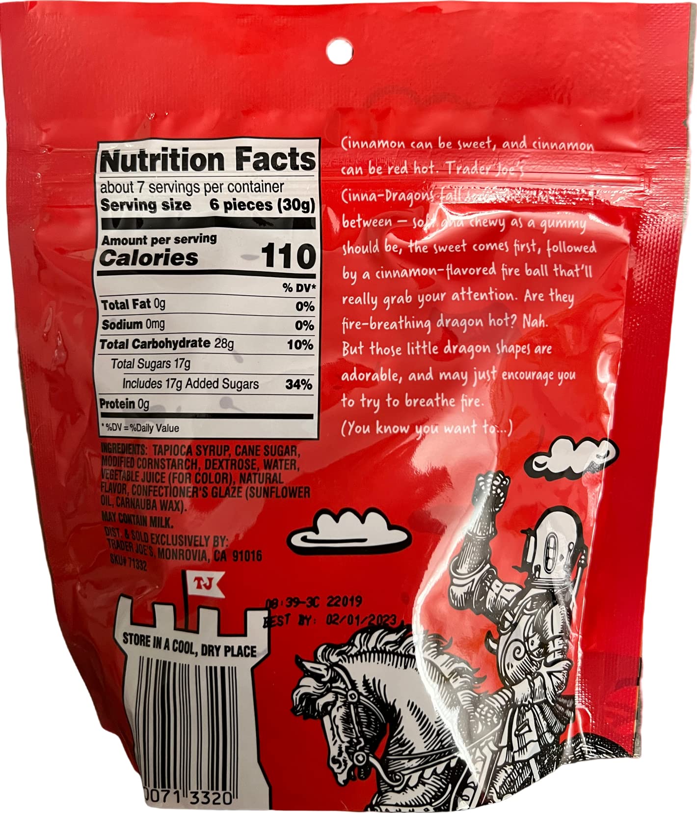 Trader Joe'S Cinna-Dragons Cinnamon Flavored Hot Spicy Soft & Chewy Gummy Candy (Pack Of 3)