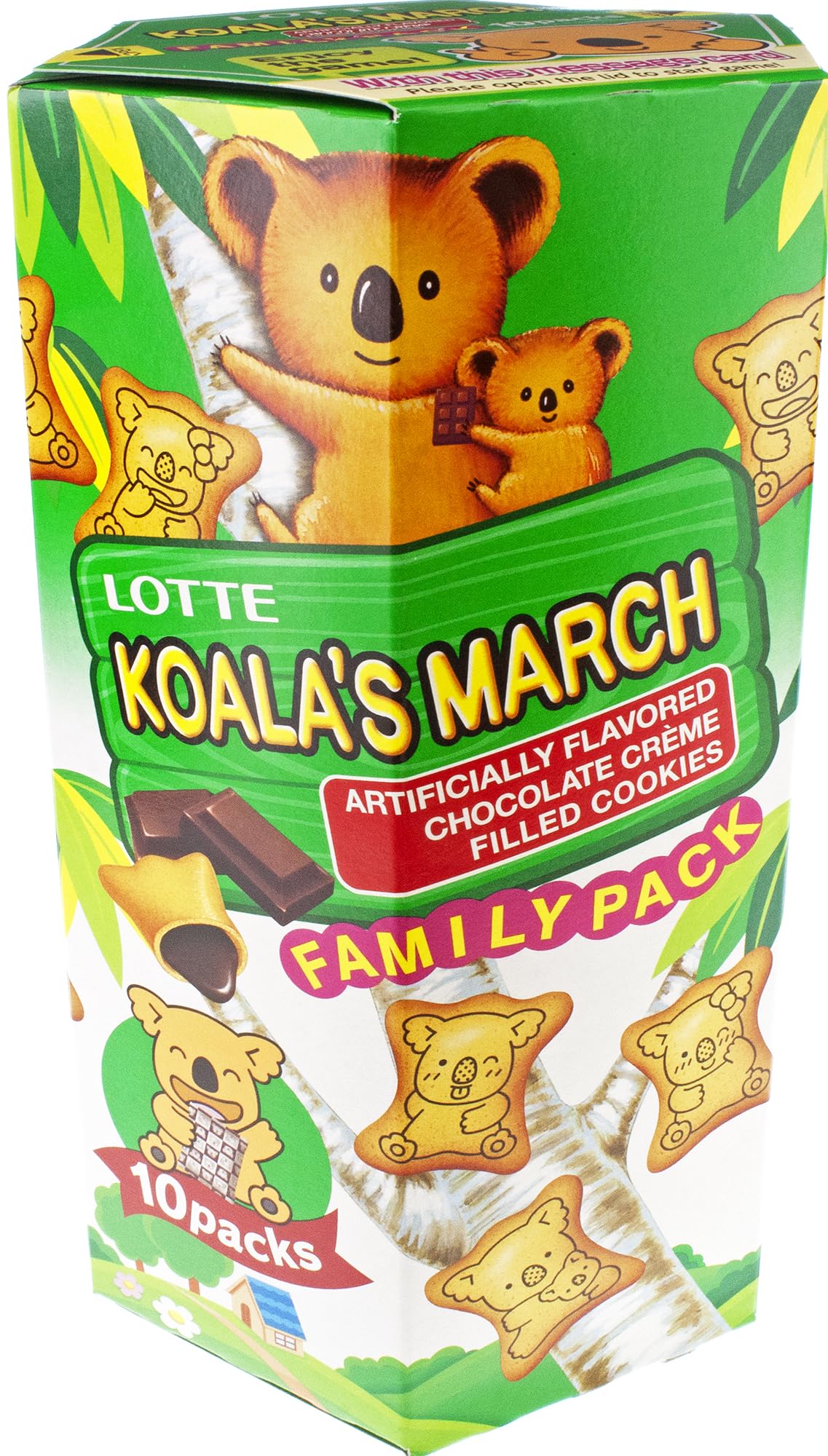 Lotte Koalas March Cookies with Chocolate Cream, Family Size, 6.89 oz, Large