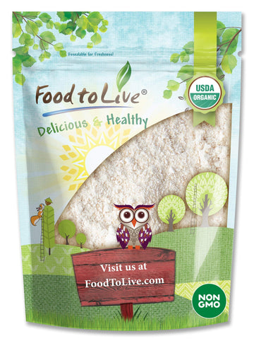 Food to Live Organic Oat Flour, 4 Pounds - Non-GMO, Fine, Stone Ground from Whole Grain Oat Berries, Kosher, Vegan, Bulk, Great 