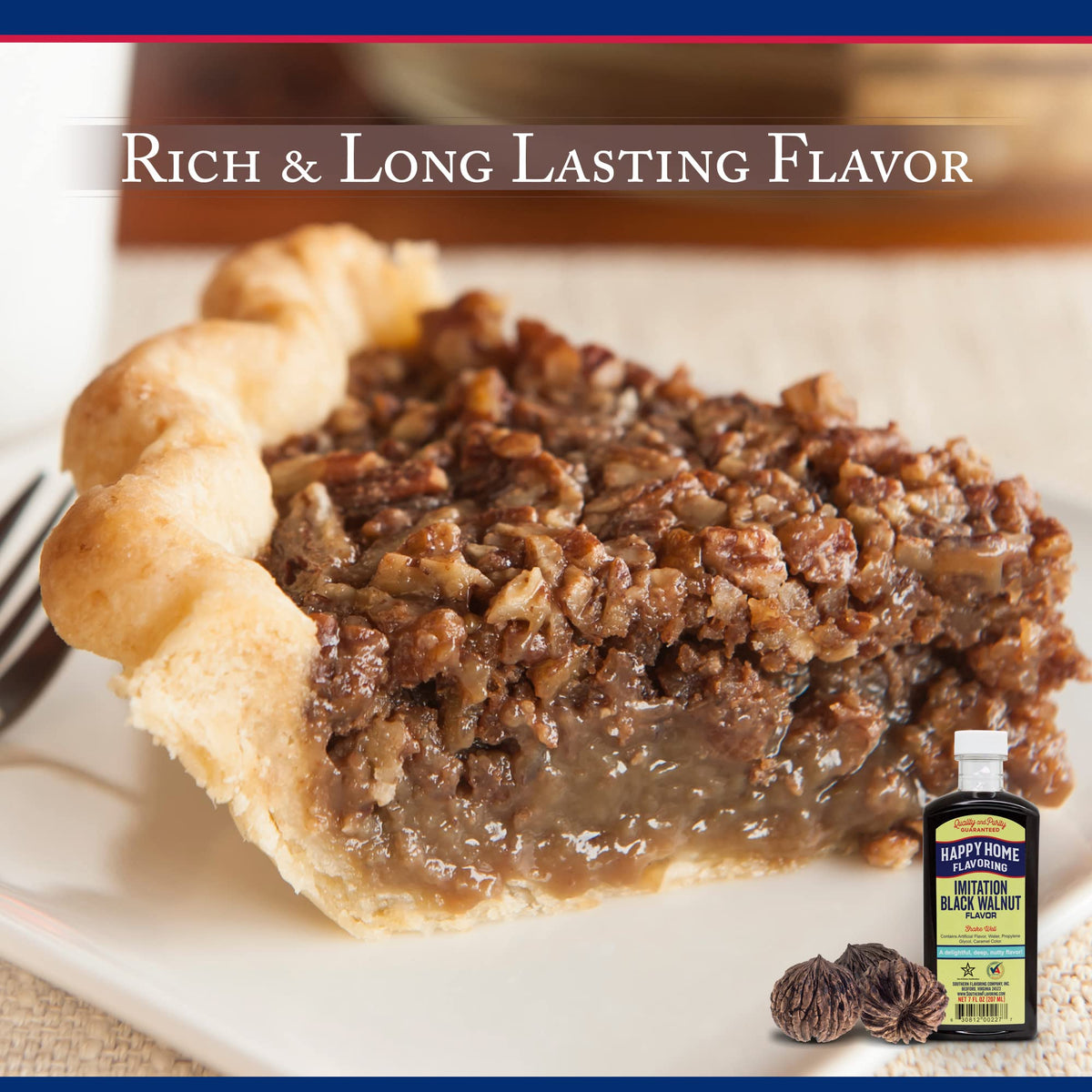 Happy Home compatible with Black Walnut Flavoring, Non-  ic, 7 Fl Oz, Certified Kosher