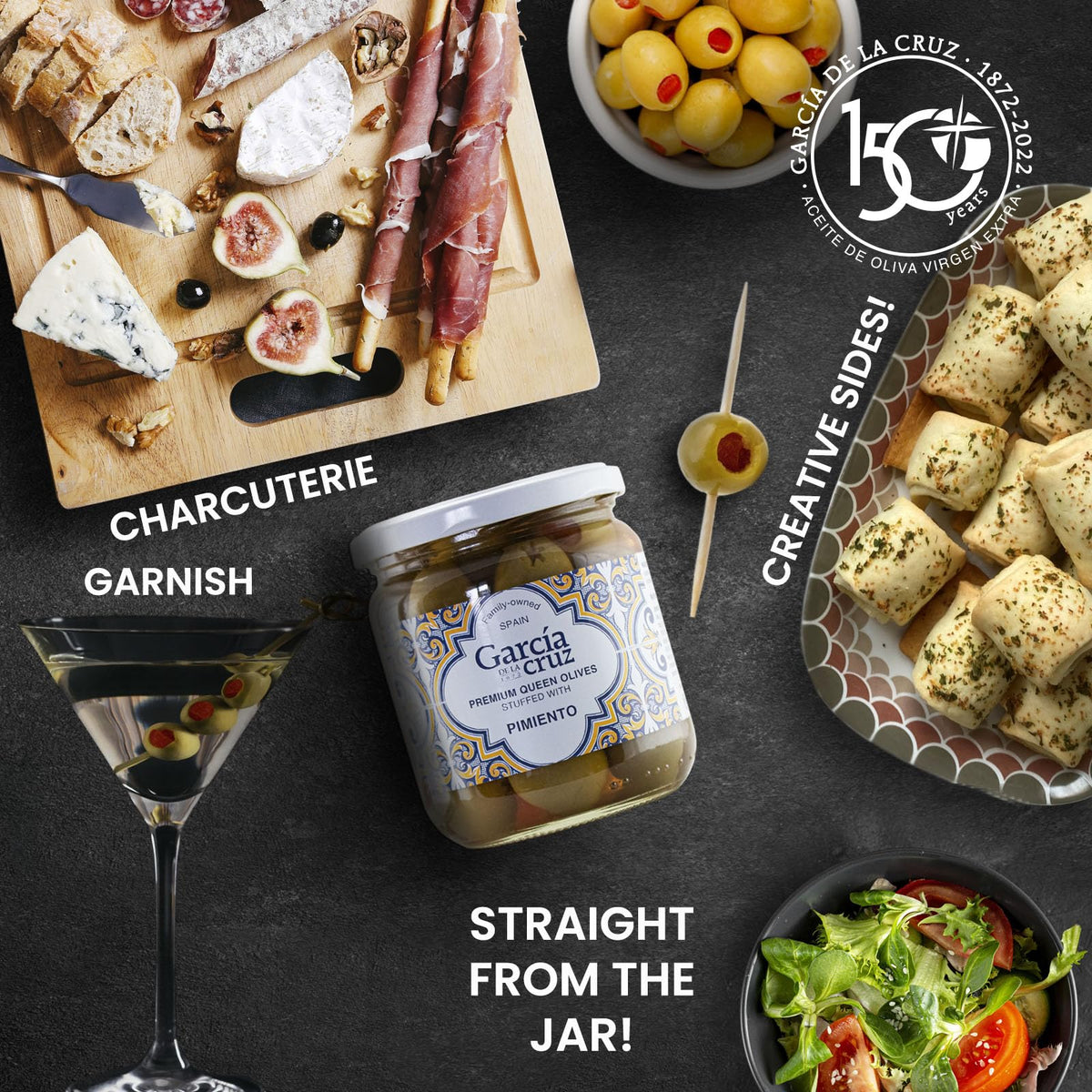 Pimiento Stuffed Olives, Garcia De La Cruz, 14 Oz